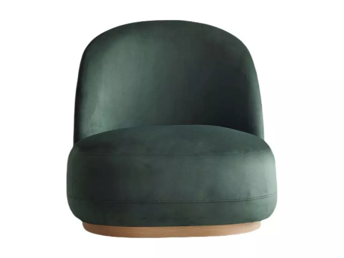 Fauteuil en velours vert - Colette