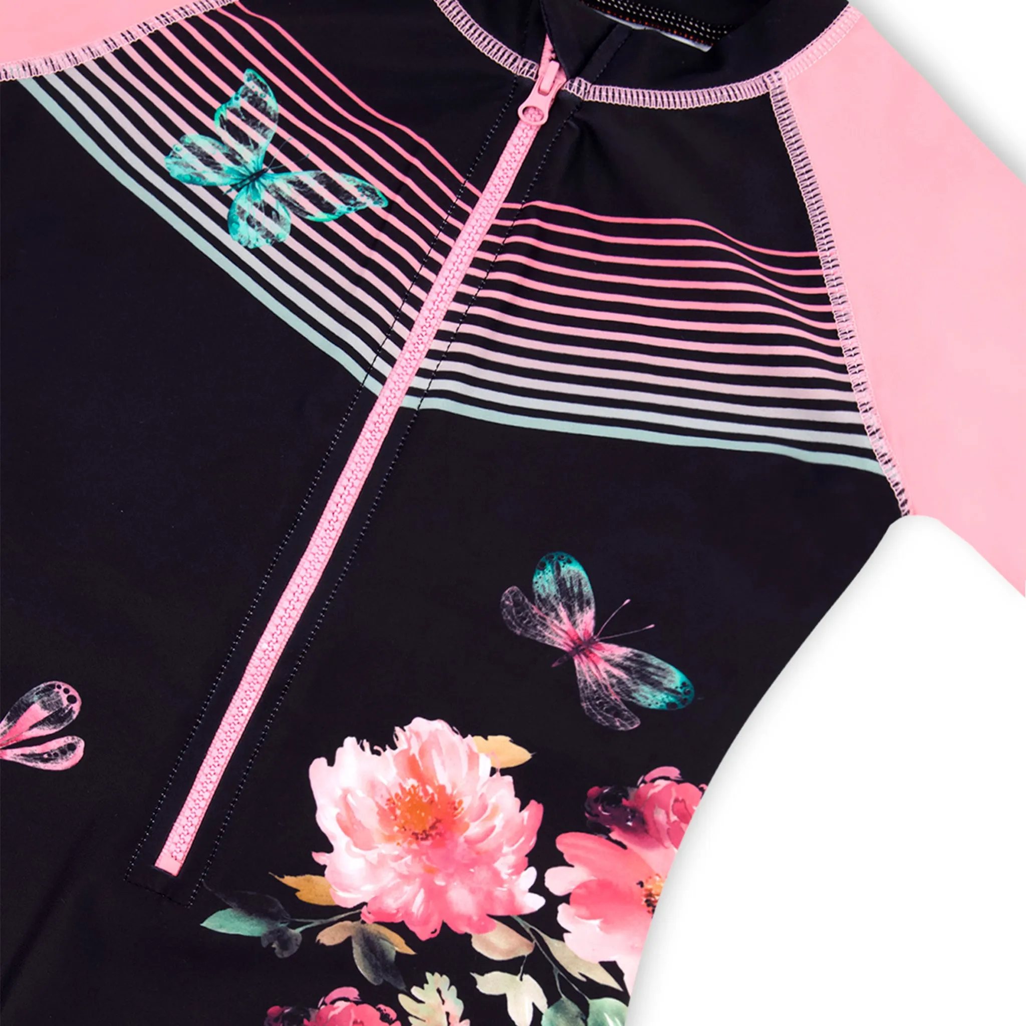 Deux par Deux Maillot UV Une Pièce Papillons 2-6ans