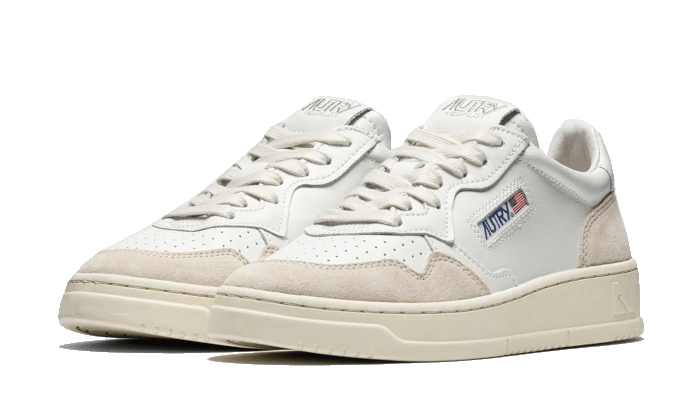 Autry Medalist Leather Suede Low White