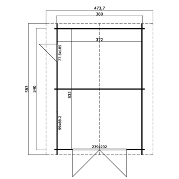 Garage Chiel 380x540 cm blank