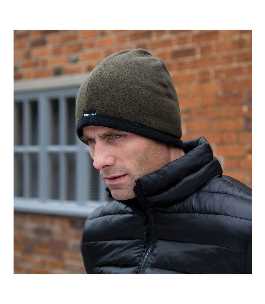 Result - Bonnet polaire réversible - Homme (Olive/Noir) - UTRW3250