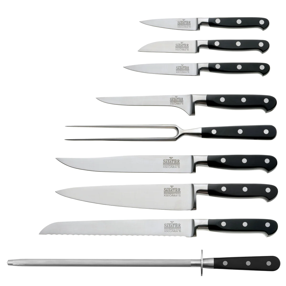 V Sabatier Life - Bloc 9 couteaux de cuisine Richardson Sheffield