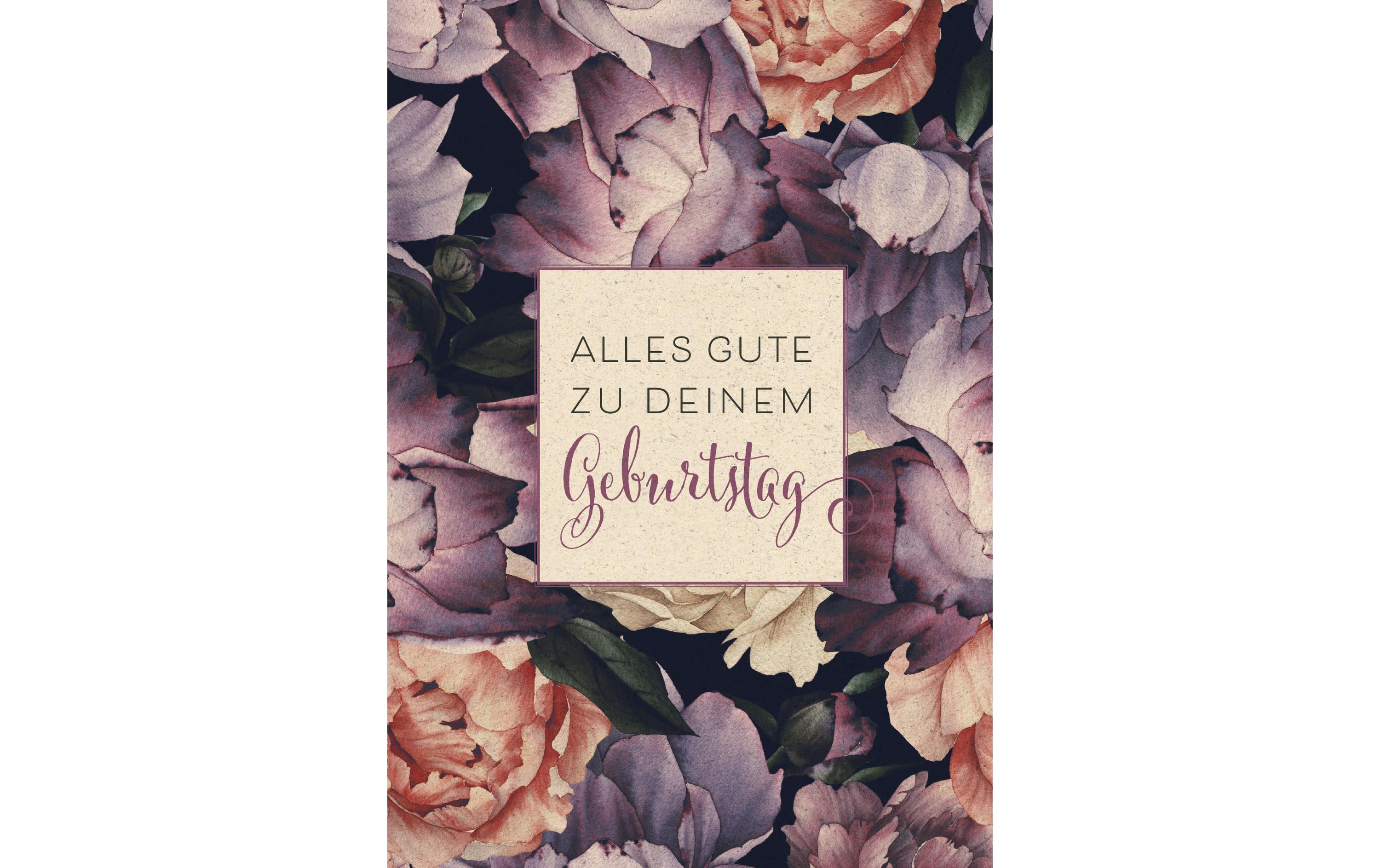 Geburtstagskarte Vintage Alles Gute 17.5 x 12.2 cmGlückwunschkarte zum Geburtstag