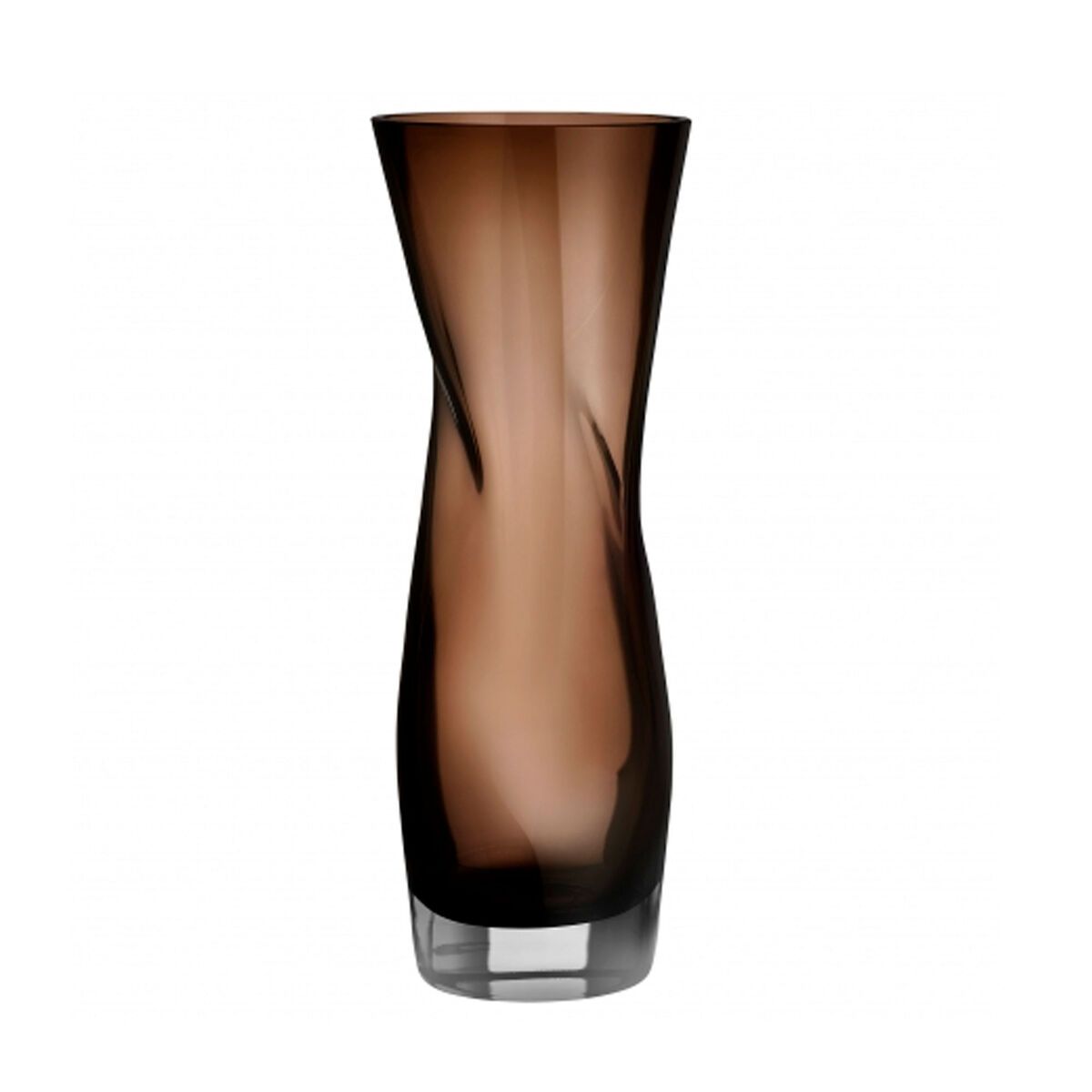 Squeeze vase 34 cm, røykbrun