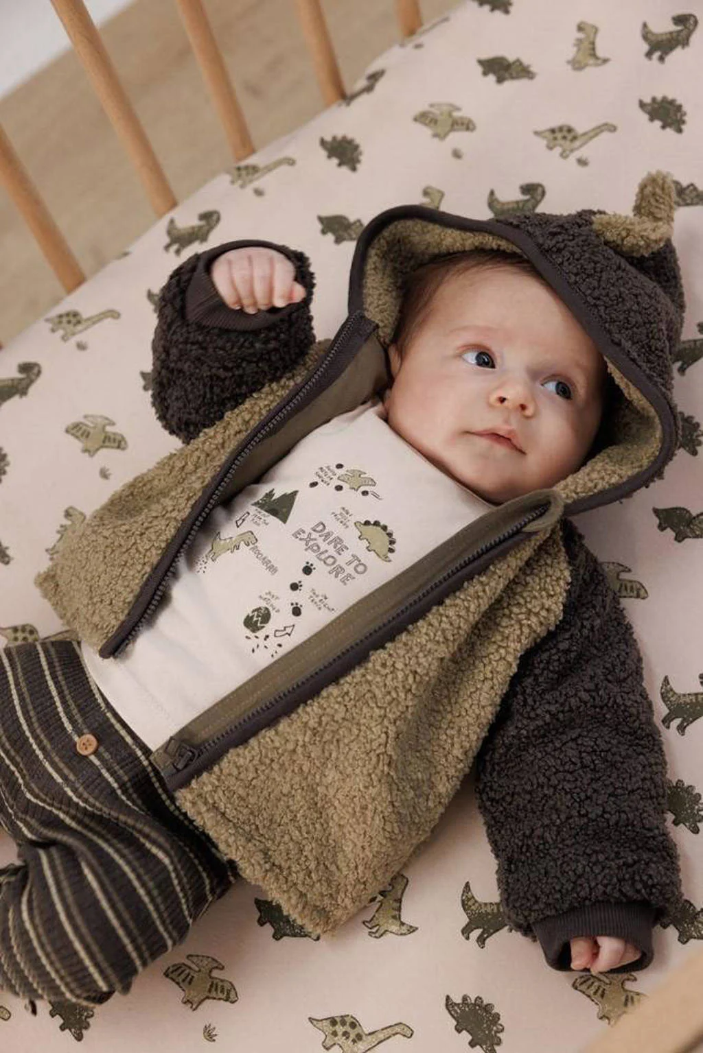 Feetje casual broek Rawrsome grijsbruin