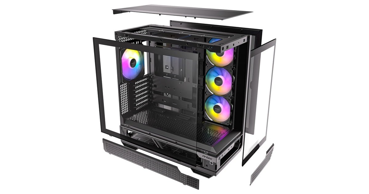 AntecC7 ARGB midi tower behuizing  (Zwart | 2x USB-A | 1x USB-C | Tempered Glass)