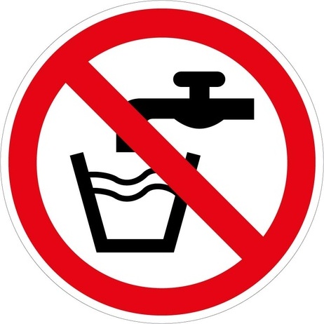 Panneau interdiction P005 - Eau non potable - ISO 7010