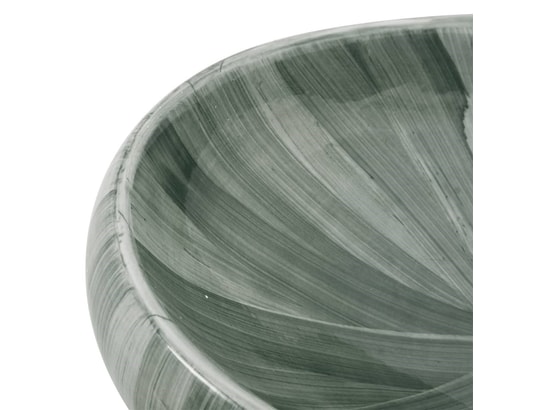 VIDAXL - Vasque à poser vert ovale 59x40x15 cm céramique