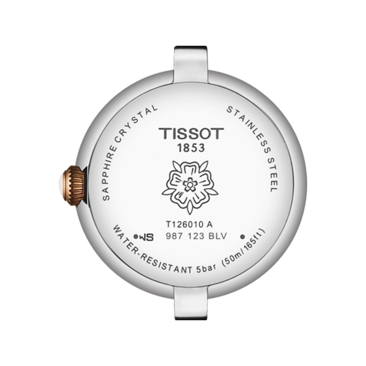 Montre Tissot femme acier bracelet acier bicolore rose