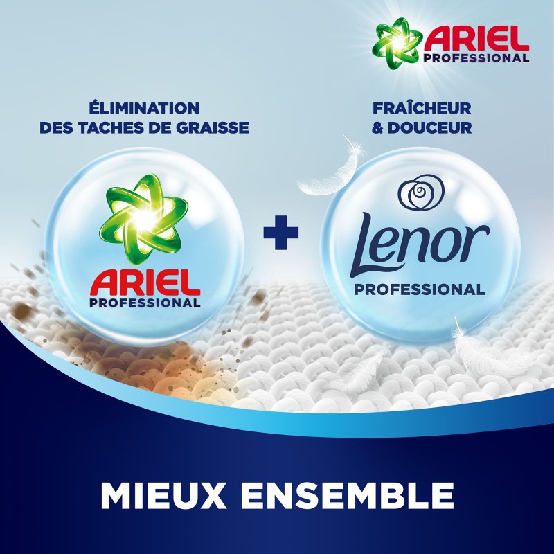 Lessive poudre concentrée Ariel Professional - 100 lavages - Baril de 5,5 kg