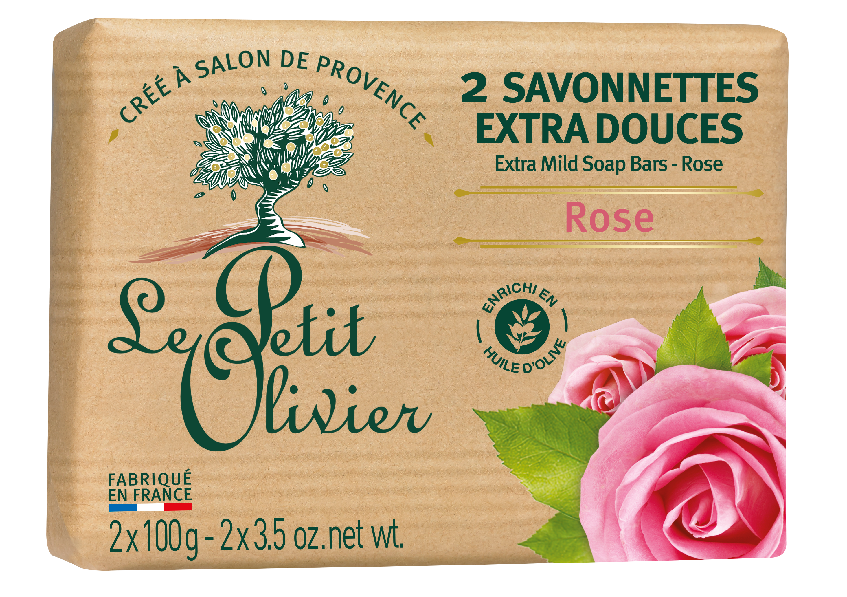 LE PETIT OLIVIER savonnette extra douce rose 100 g