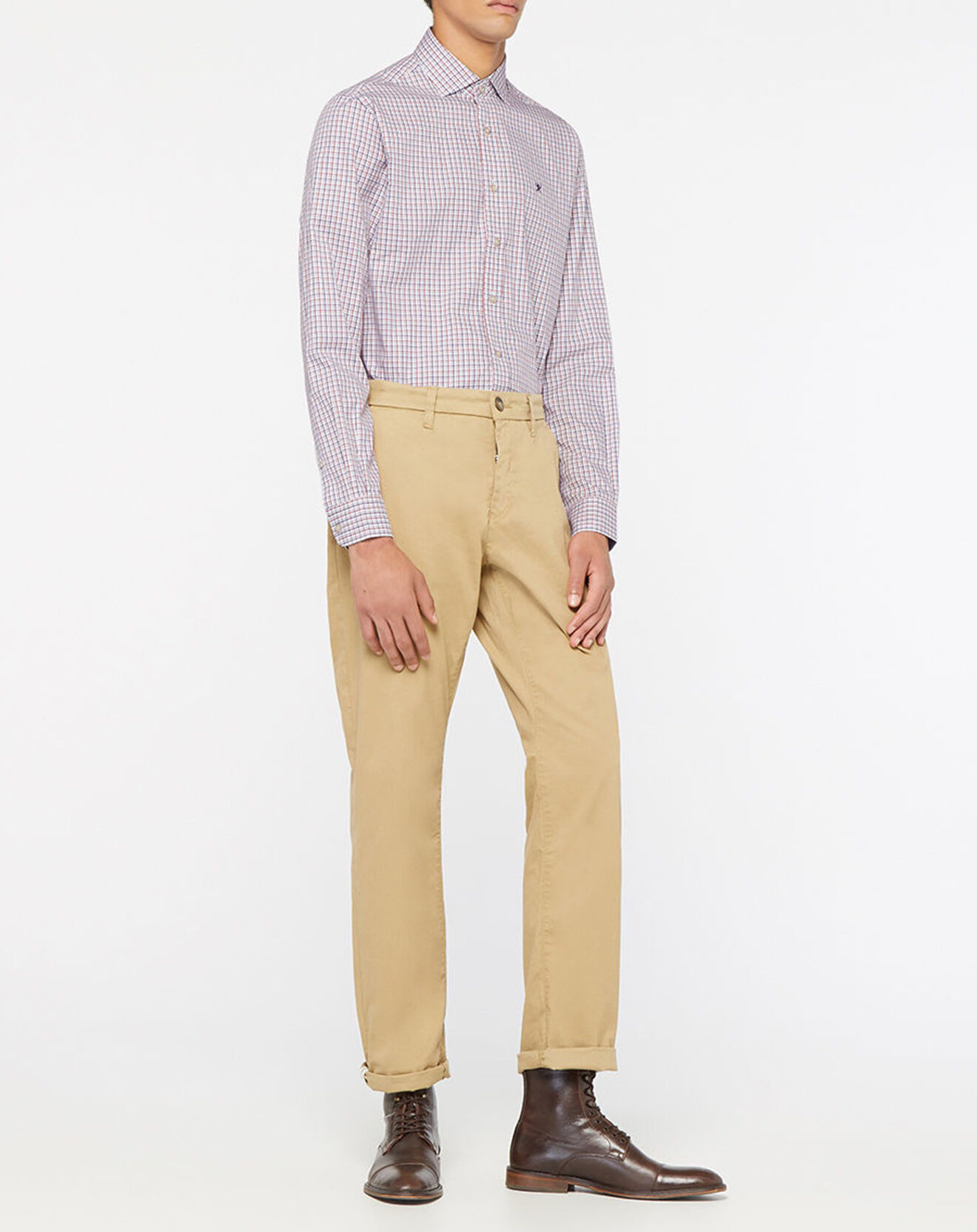 Hackett London Chemise Classic Fit à carreaux blanc/rouge/bleu