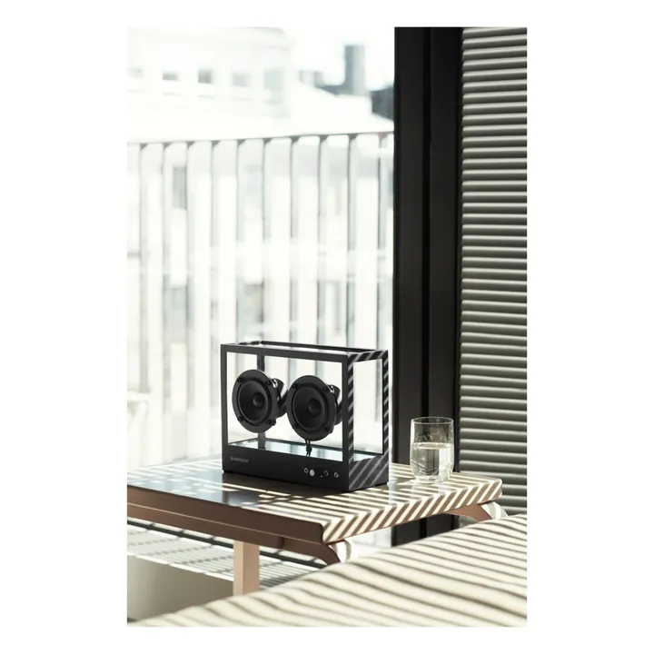 Transparent Speaker Enceinte en verre trempé | Noir