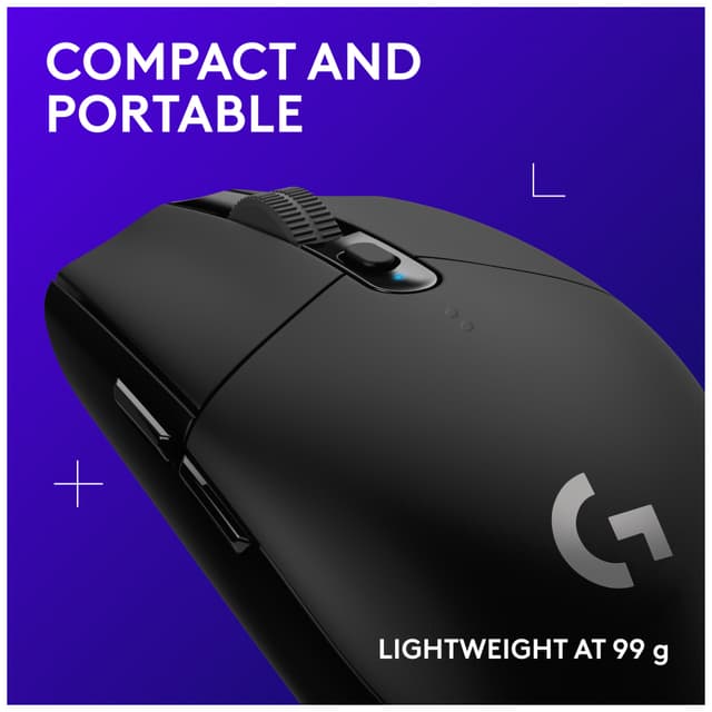 Logitech G305 trådløs gaming mus (sort)