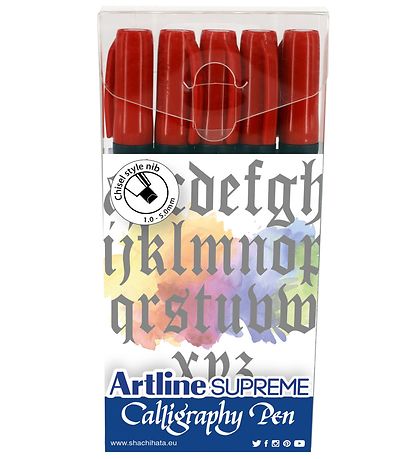 Artline Tuschen - Supreme Calligraphy Pen - 5 st. - Rot