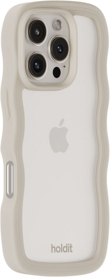 HoldIt Wavy Case iPhone 16 Pro Beige