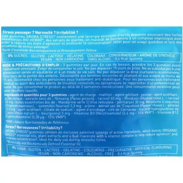 Puressentiel Aroma Stress Óleos Essenciais Orgânicos, Plantas e Vitaminas, 45 gomas