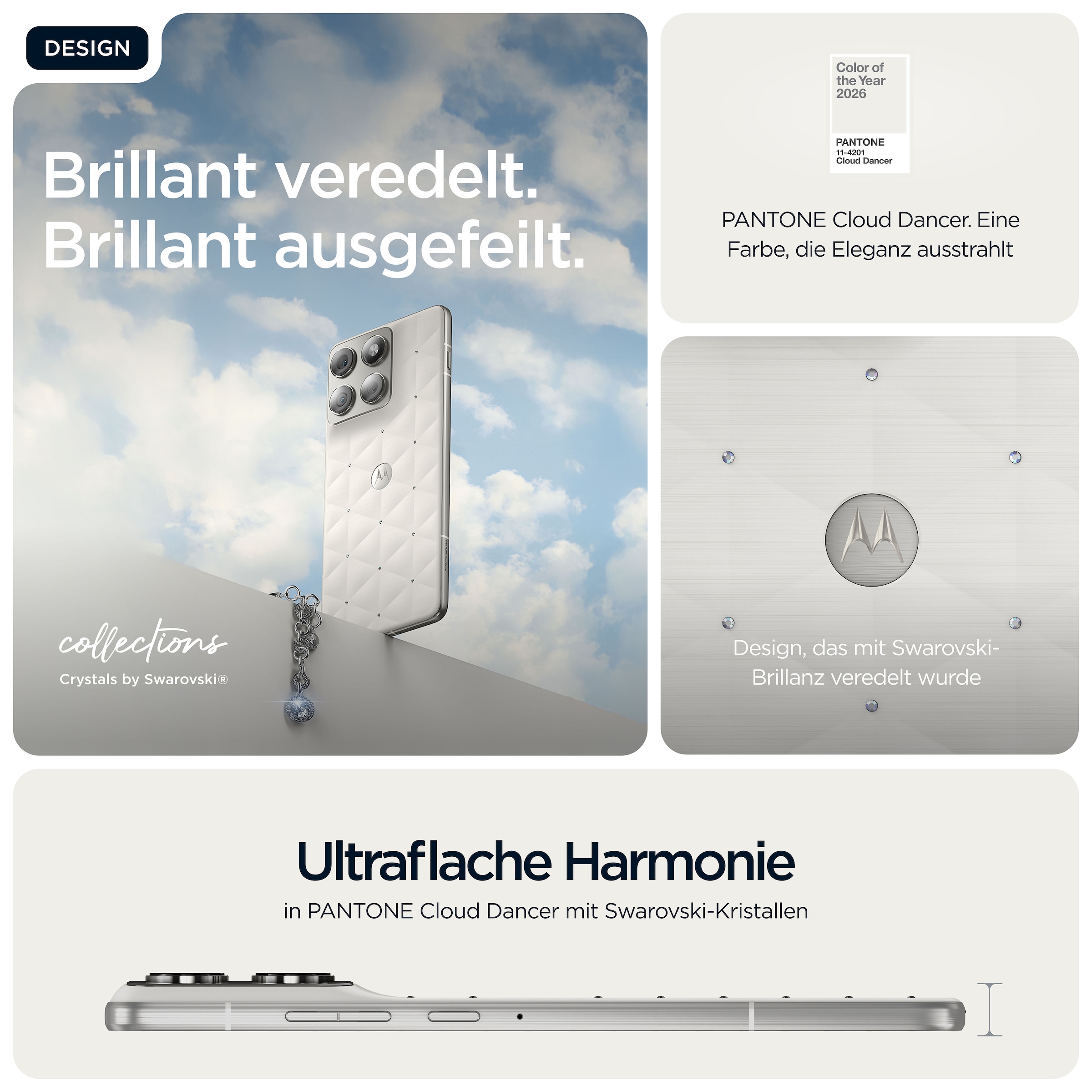 Motorola Smartphone »edge 70 512GB« PANTONE® Cloud Dancer