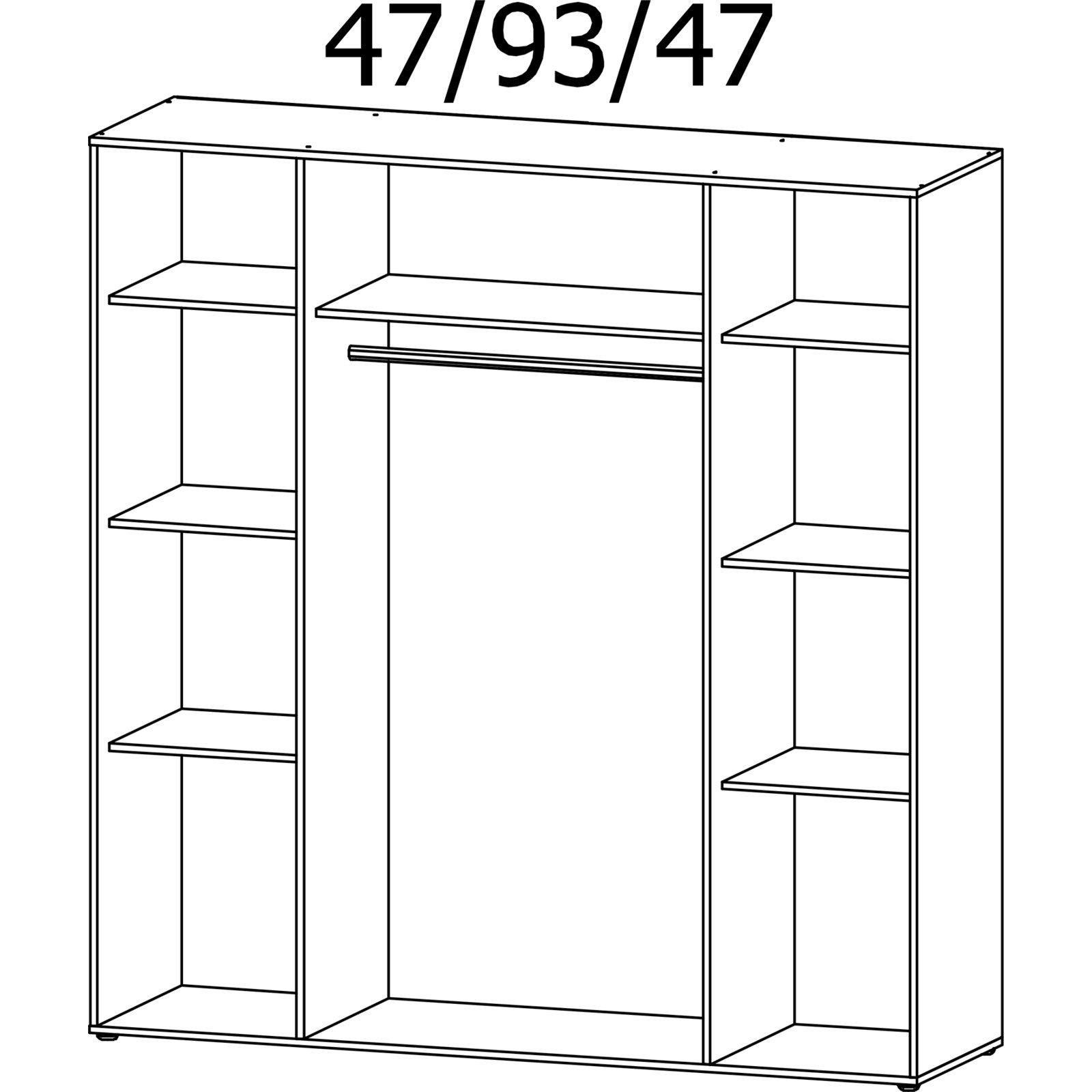 Drehtürenschrank Voyager Artisan 187 x 194 x 53 cm, 4-türig grau met. / Artisan
