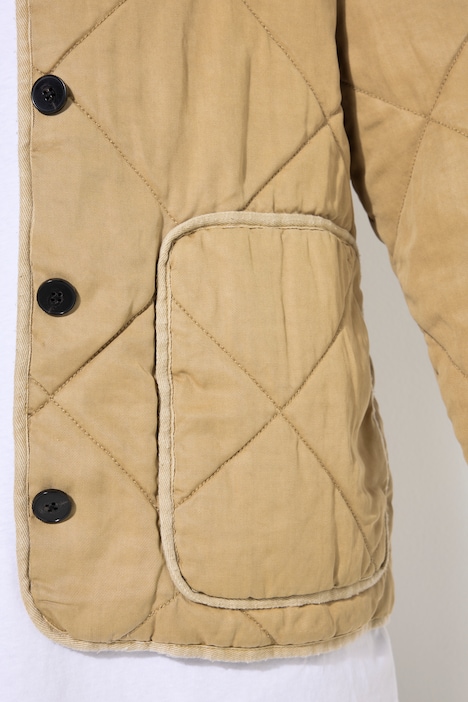 Steppjacke, Knopfleiste, Langarm