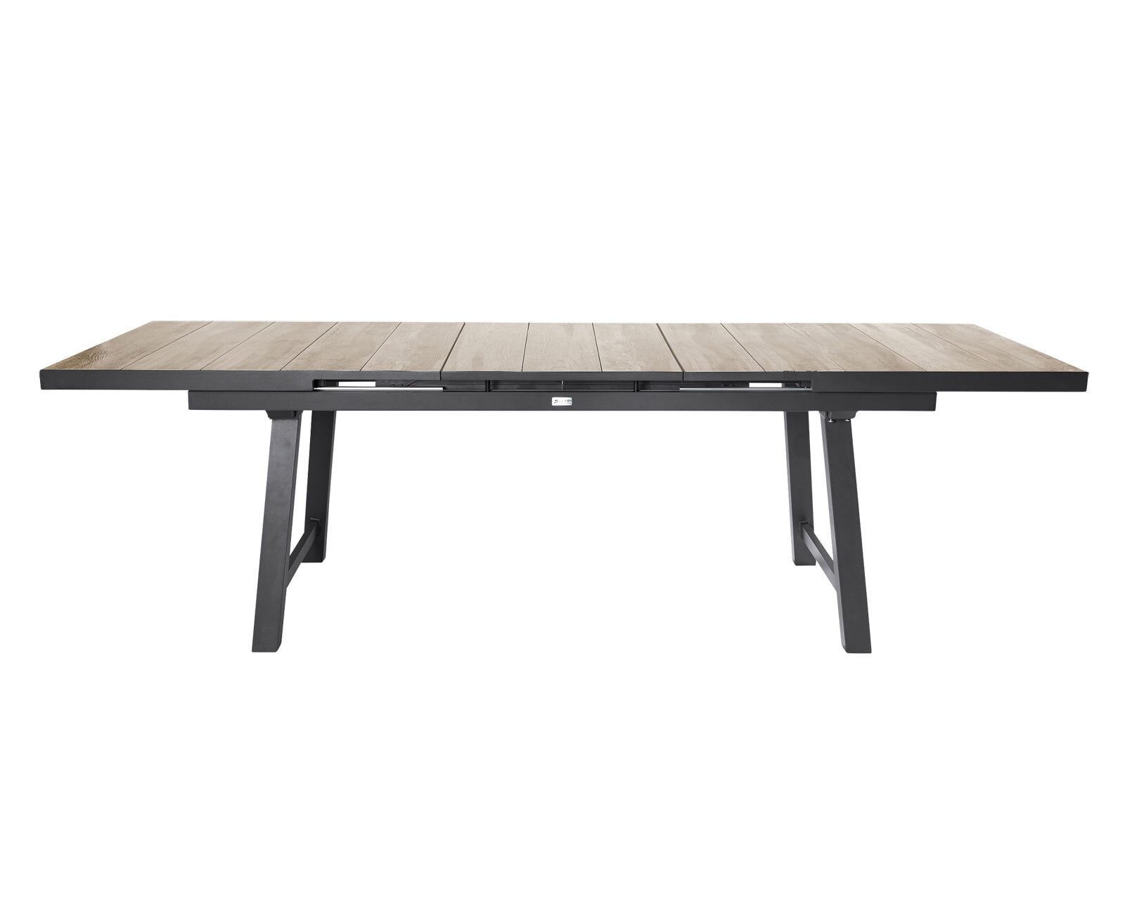 Garden FLAIR Gartentisch LENA A 200-260 x 100 cm anthrazit /Holzoptik braun