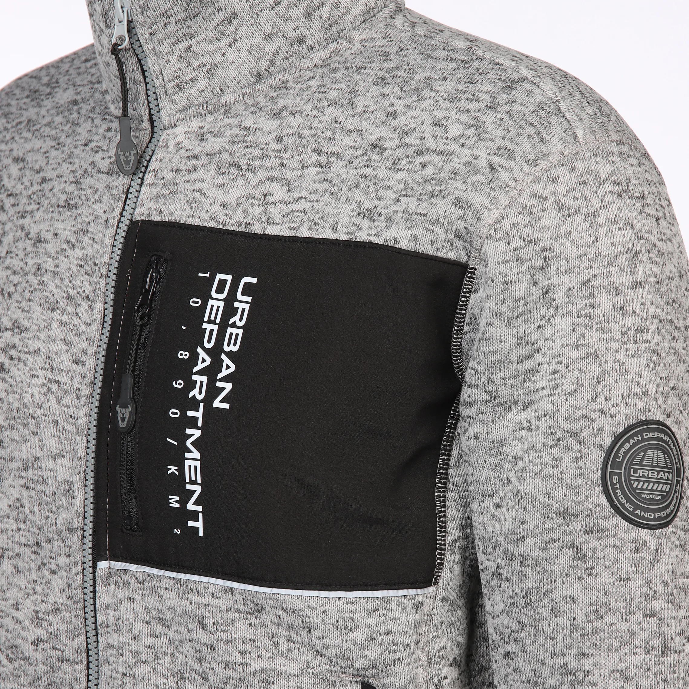 Herren Strickfleece Arbeitsjacke