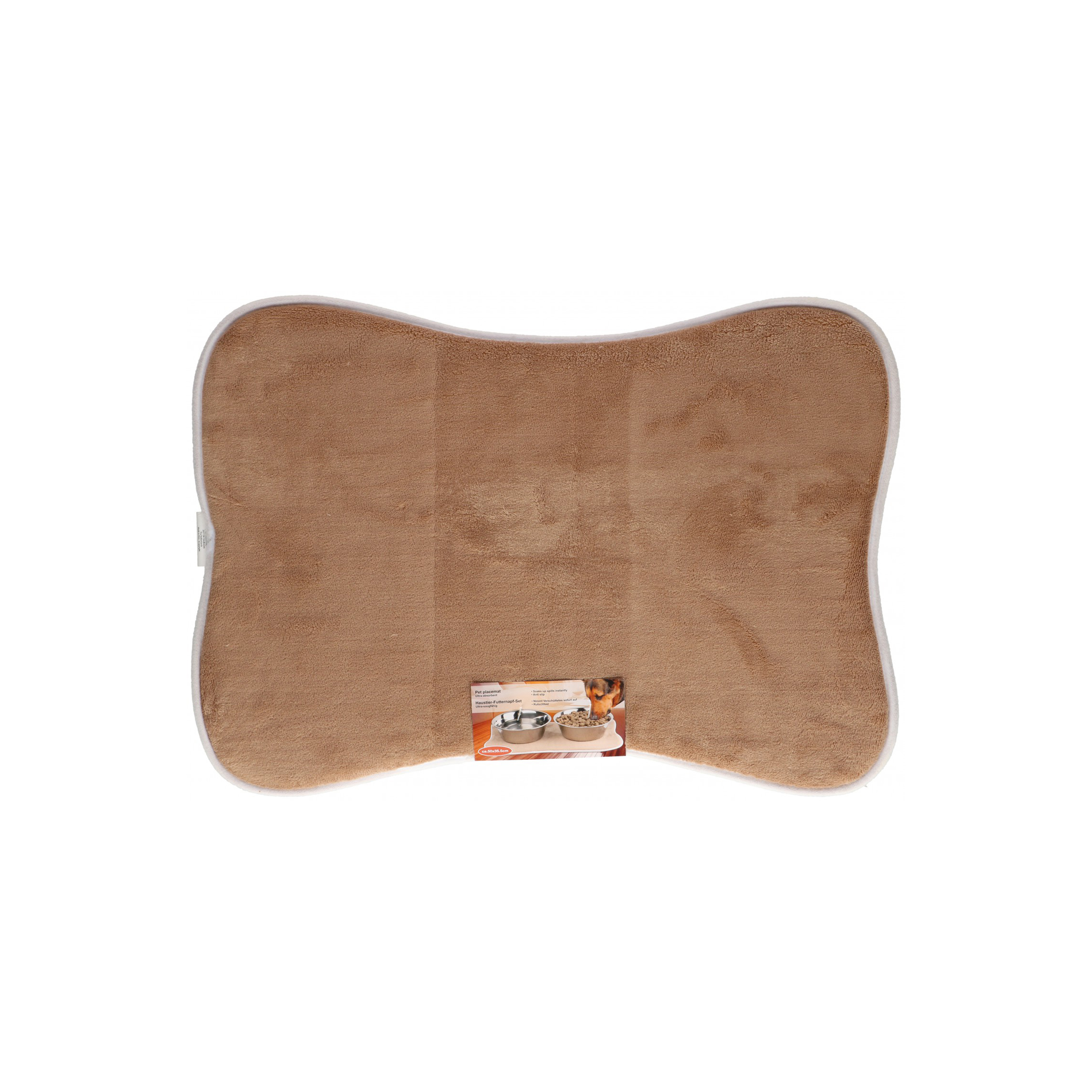 Futternapf Unterlage 50 x 35 cm braun