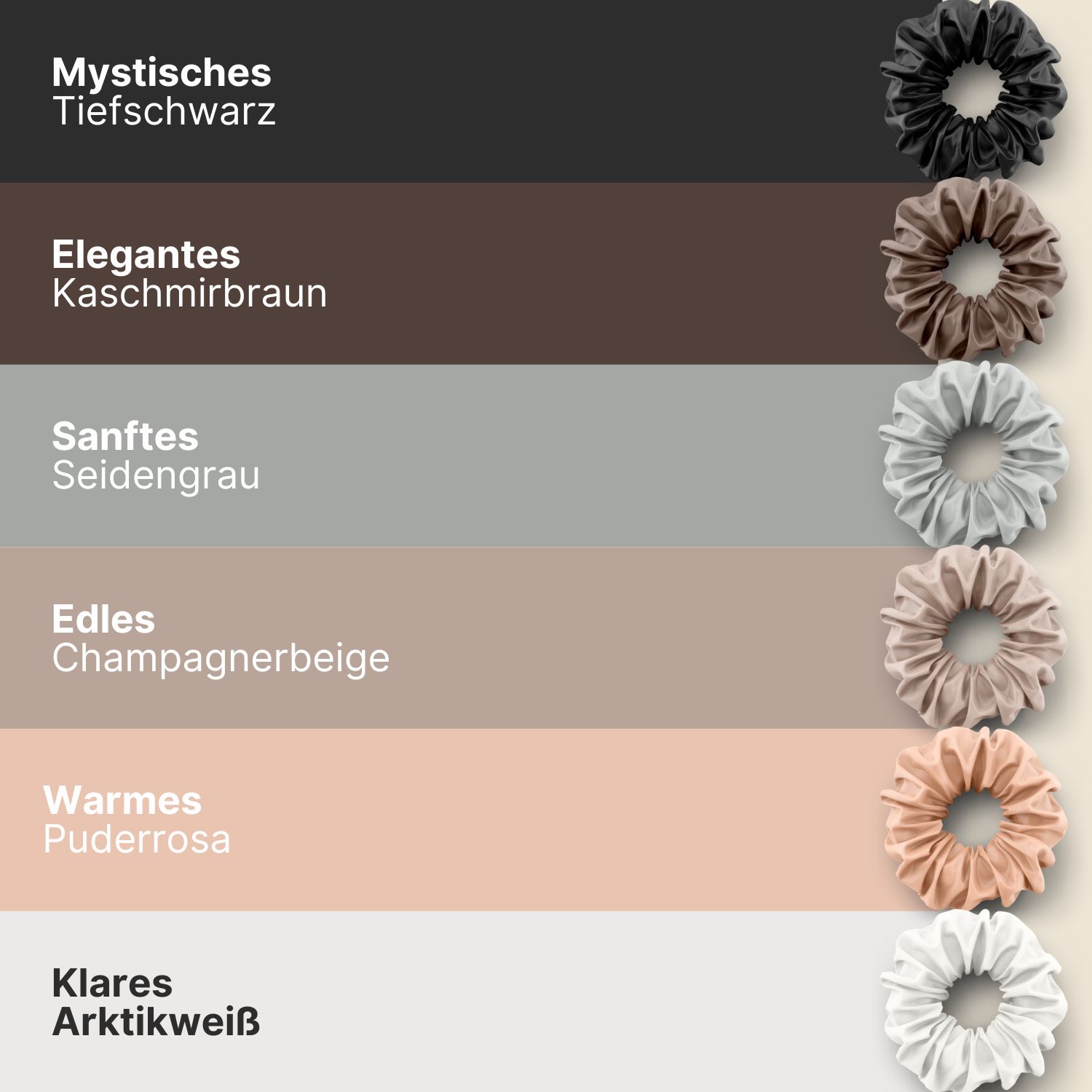 IMPERIO® Seiden Scrunchies Set (Classic)