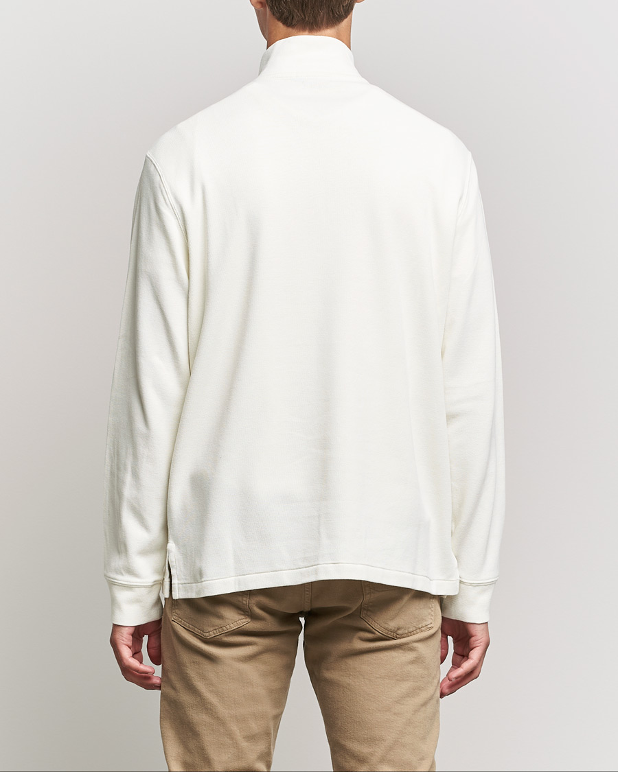 Polo Ralph Lauren Double Knit Jaquard Half Zip Sweater Parchment Cream