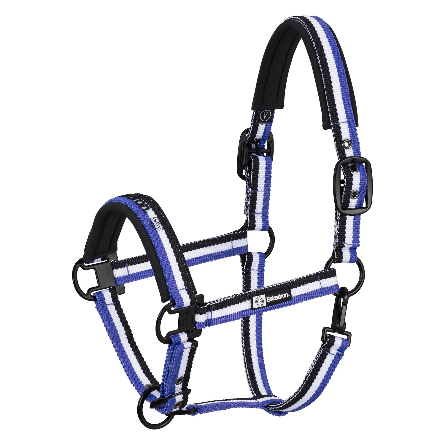 ESKADRON Dynamic Halfter Double Pin  - black/white/purple