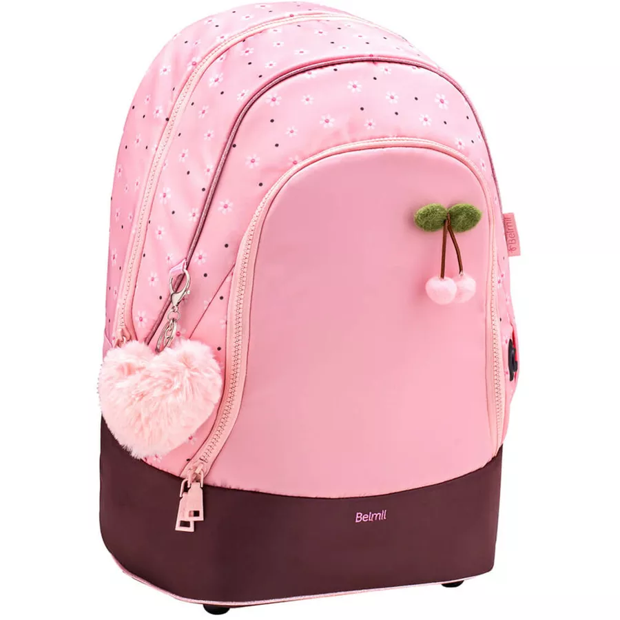 Belmil Schulrucksack 2-IN-1 Schulrucksack & Gürteltasche Cherry Blossom