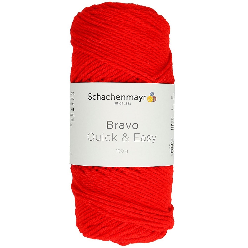 Handstrickgarn BRAVO QUICK & EASY - feuer - 100g
