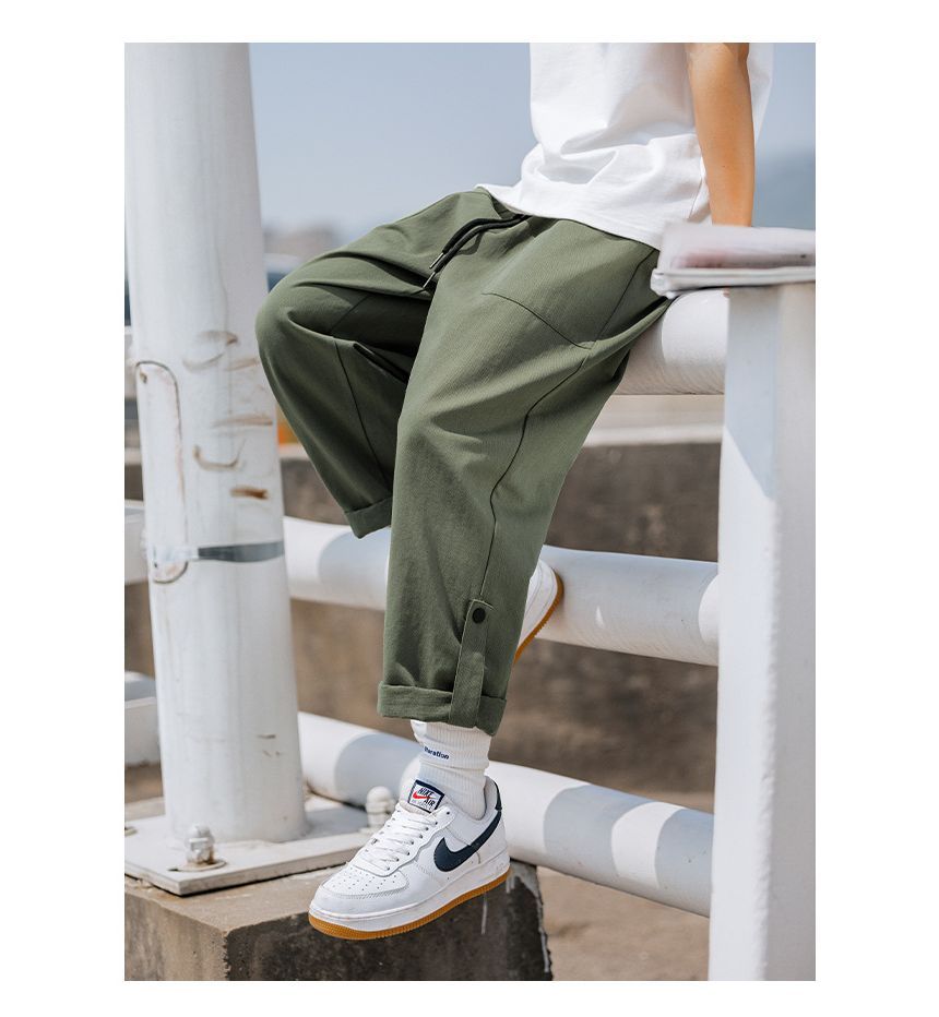 Really Point - Effen cropped rechte broek