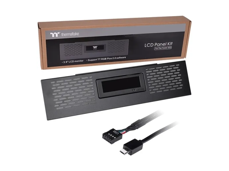 Thermaltake AC-062-OO1NAN-A1, Midi Tower, LCD panel kit, Sort, Micro USB, USB (9 PIN), Thermaltake Tower 500