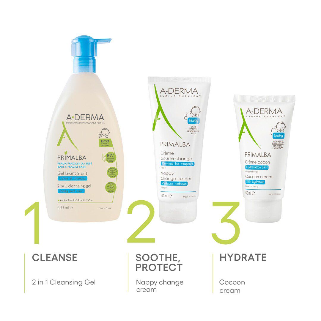 Primalba Gel de Limpeza 2 em 1, Corpo e Cabelo - 500ml
