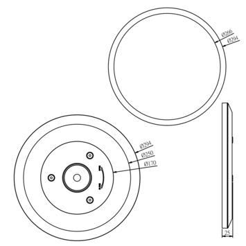 Brilliant plafondlamp Brennan Ø 29,4cm 2000 lm 3000K warmwit
