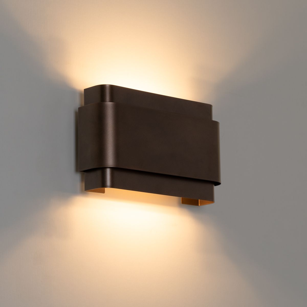 Industriële wandlamp donkerbrons 2-lichts - Coen