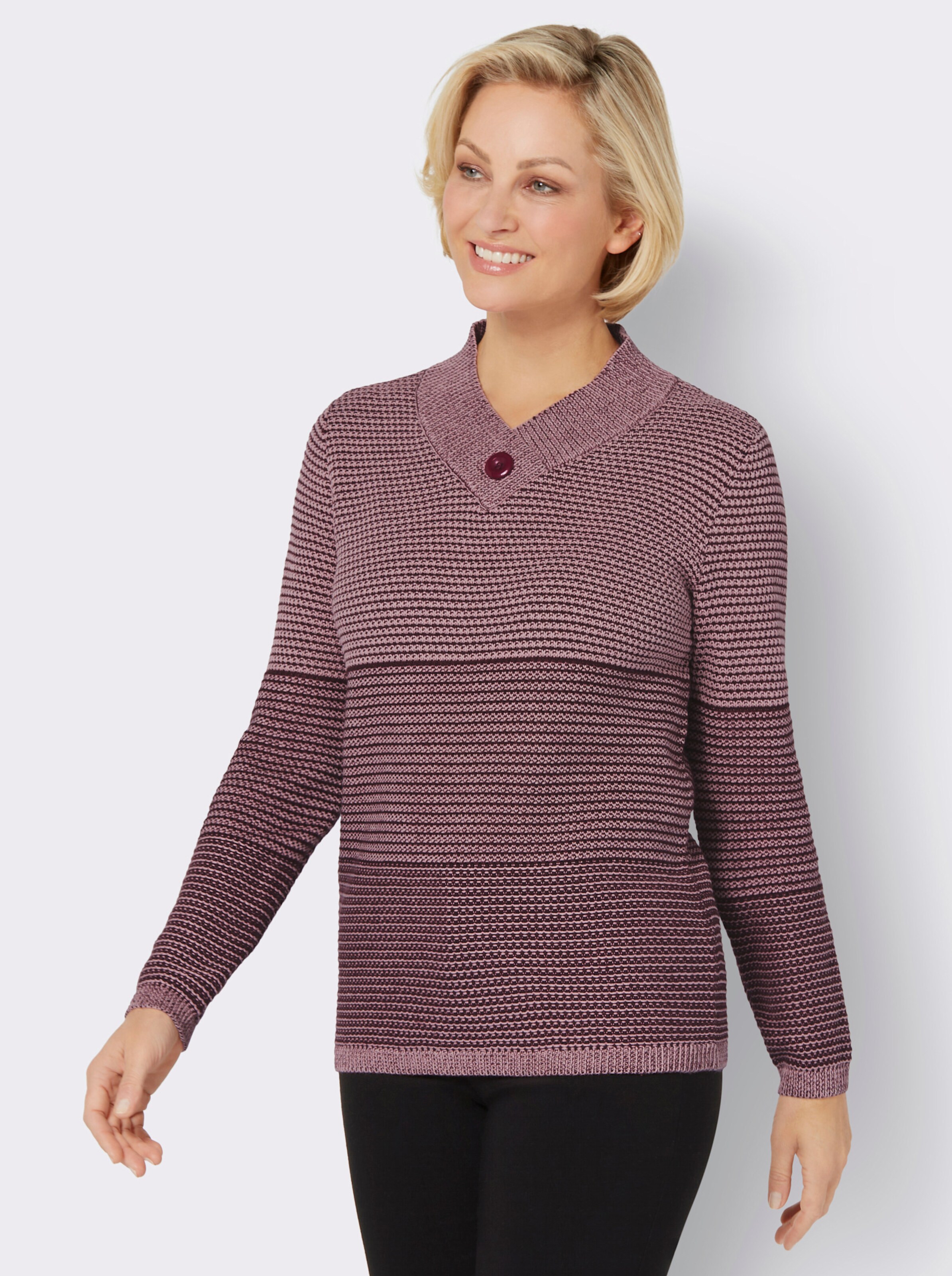 V-Ausschnitt-Pullover