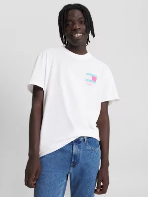 Camiseta Relaxed Fit com Logo nas Costas