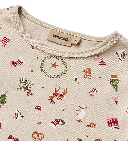 Wheat Natkjole - Elinor - Offwhite Holiday