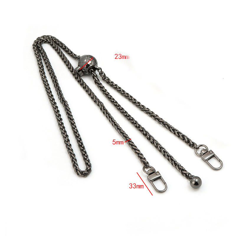 (120cm) Universal Necklace Handykette Metall Umhängeband - Schwarz