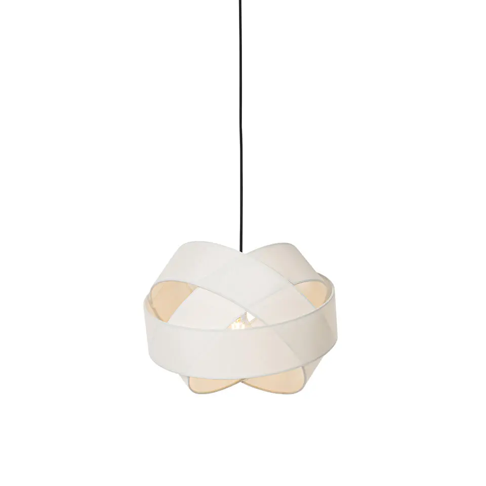 Qazqa hanglampen cloth wit e27