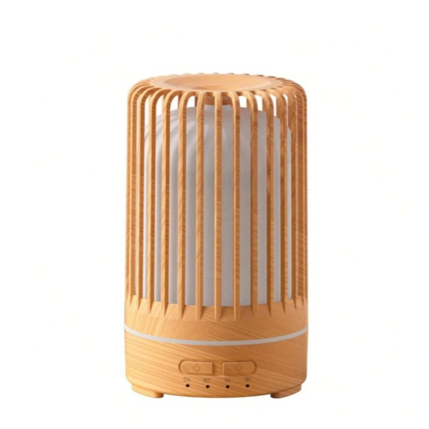 (150ml) Mini USB Luftbefeuchter Aroma Öl Diffuser mit LED Beleuchtung - Hellbraun