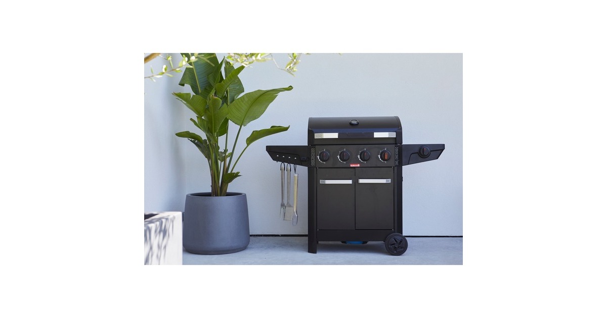 BarbecookLuca 412 gasbarbecue met kast en zijbrander  (Zwart)