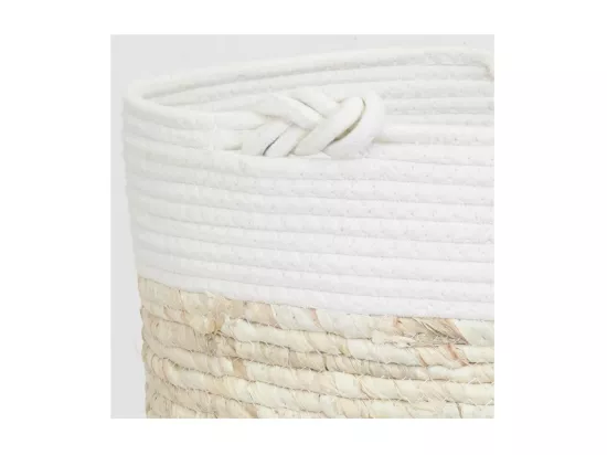 Corbeilles en maïs et coton (lot de 3)