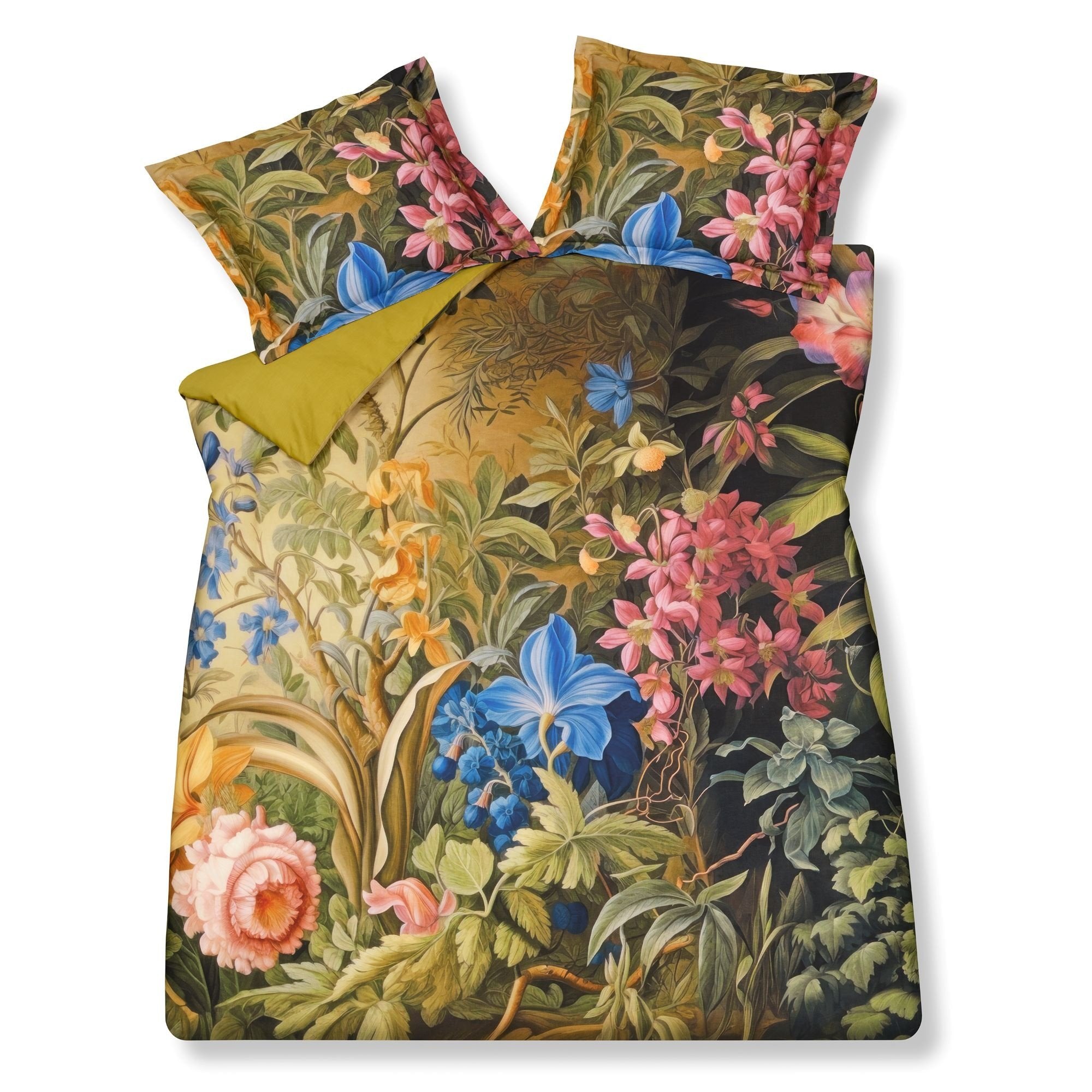 Mystic Garden Dekbedovertrek | 240 x 200|220 cm | Groen | Geel | Goud