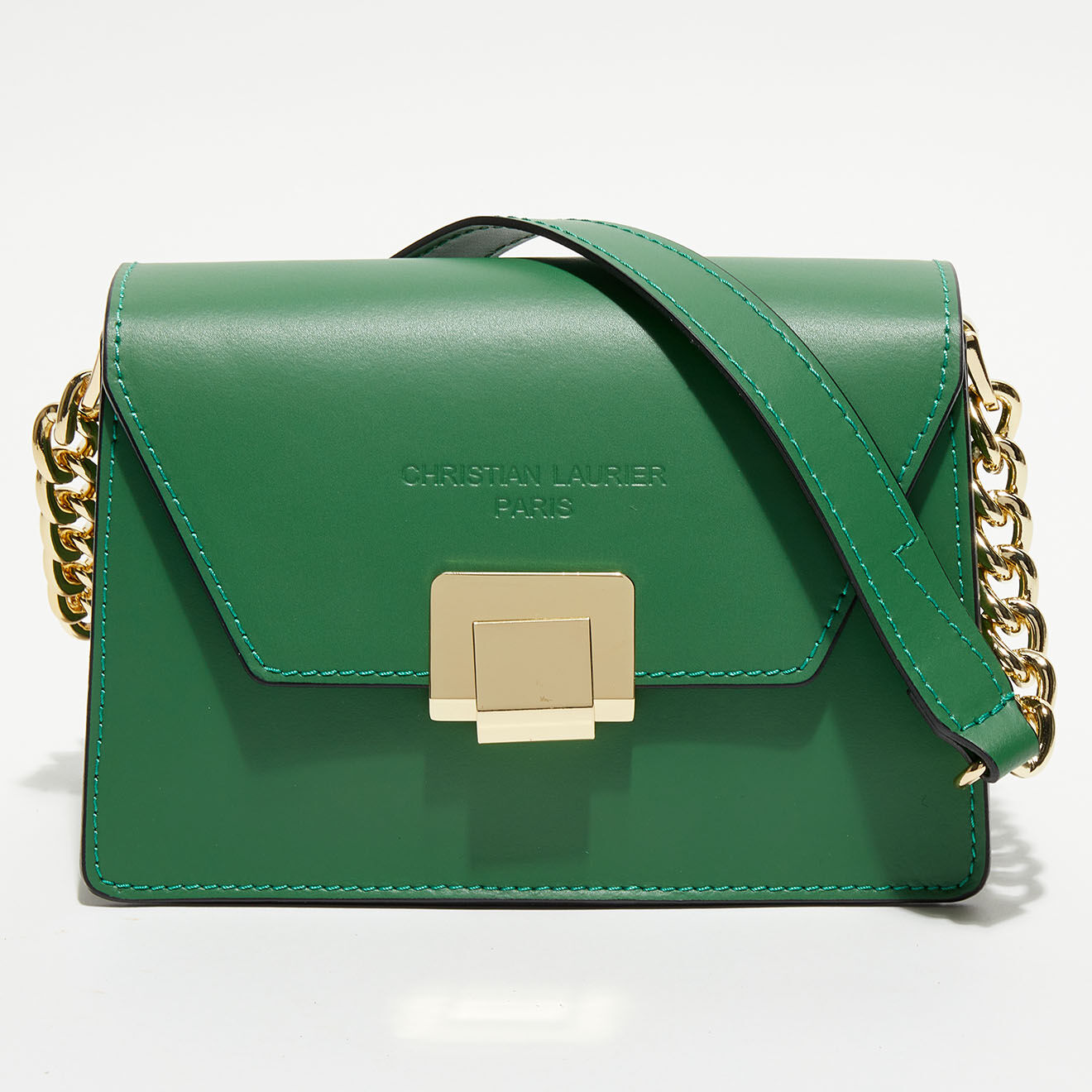 Christian Laurier Sac bandoulière en Cuir Ava vert - 22x14x10 cm