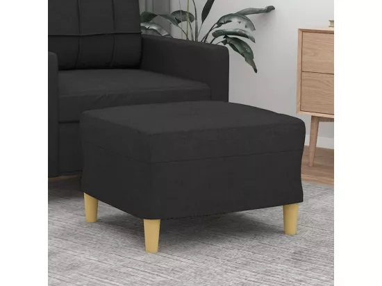 Repose-pied Noir 60x50x41 cm Tissu