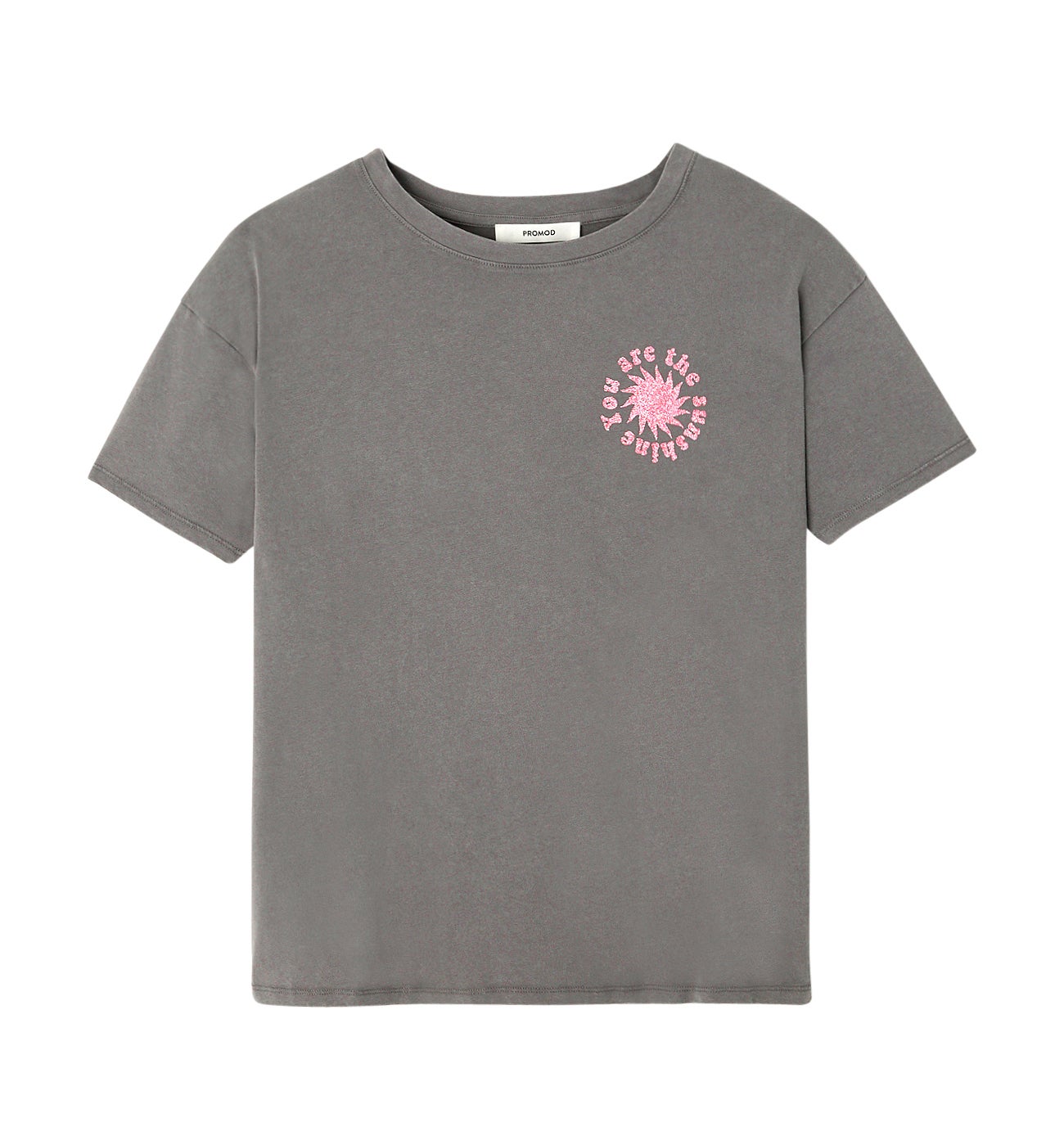 T-shirt à message Femme - Imprimé gris