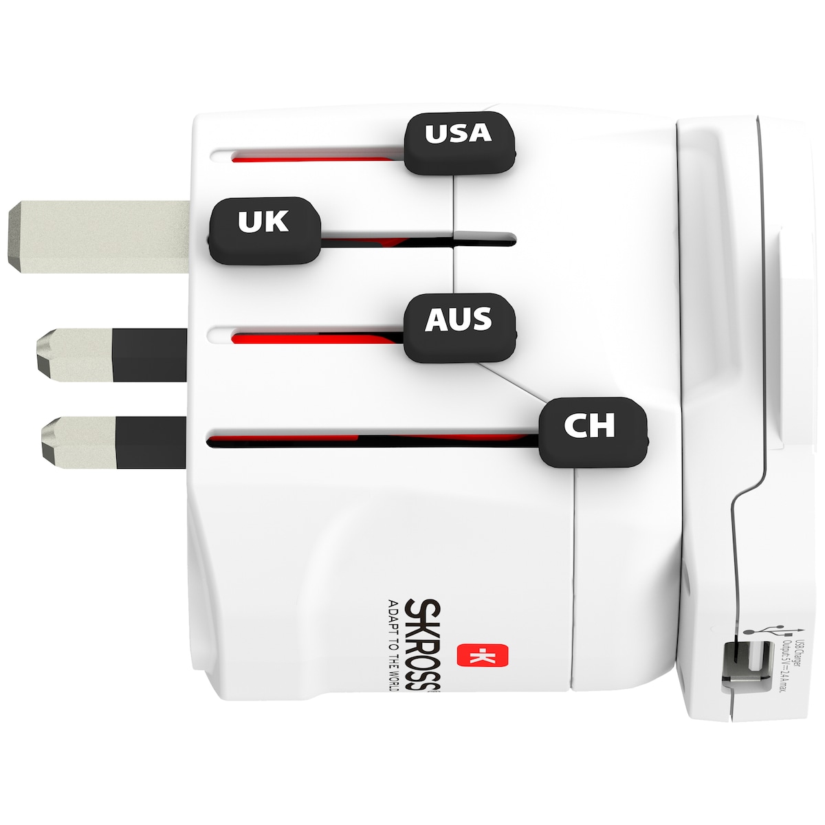 SKross PRO universal reiseadapter med USB 3310026